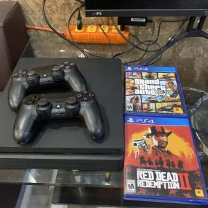PS4 Slim 1TB – Full Combo 2 Tay + 2 Đĩa Game